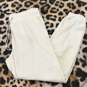 Auden Cream Track Pants